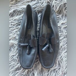 Giorgio Brutini Leather Loafers Tassel Dress Comfort Shoes Men's Size 10 Black.